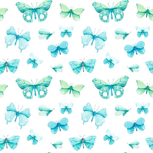 Free vector hand drawn butterfly pattern