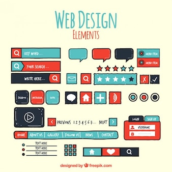 Hand drawn buttons and other website elements