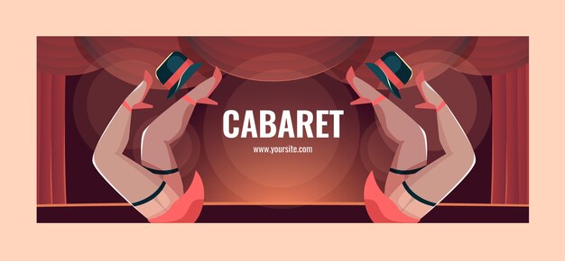 Copertina facebook cabaret disegnata a mano