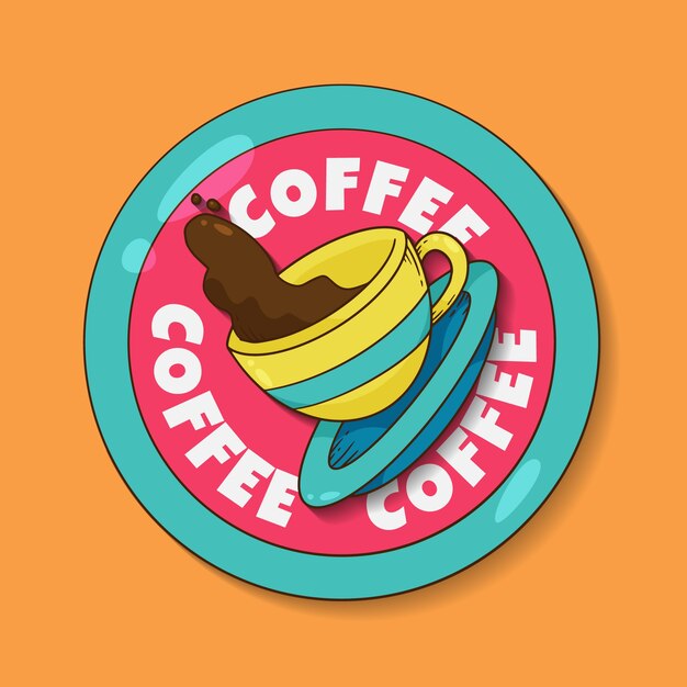 Hand drawn cafe signage logo