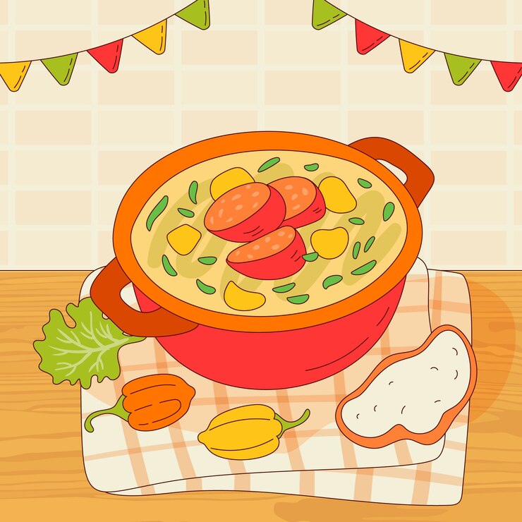 Free Vector hand drawn caldo verde illustration