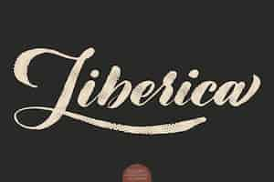 Free vector hand drawn calligraphy liberica