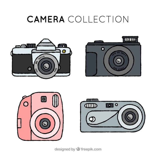 Hand drawn camera collection