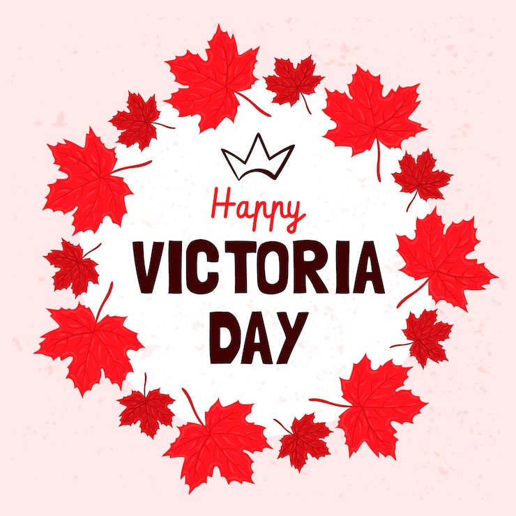 Free Vector hand drawn canadian victoria day illustration