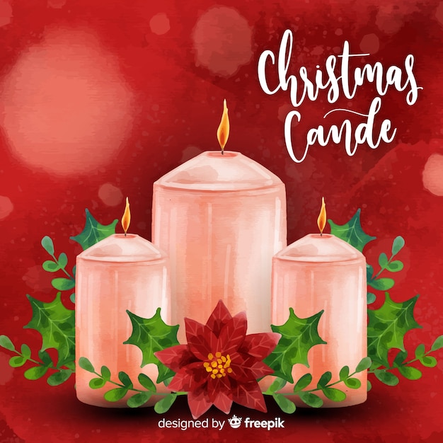 Hand drawn candles background