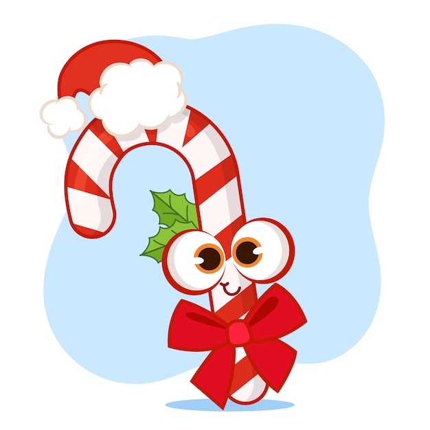 Free vector hand drawn candy cane cartoon illustration