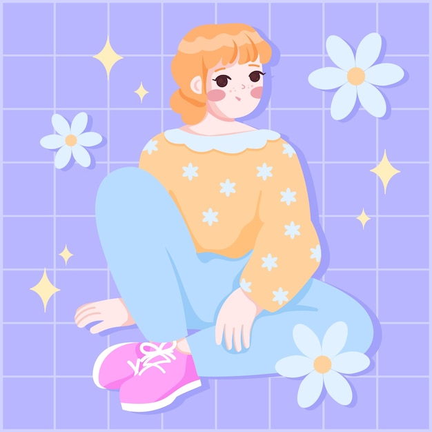 손으로 그린 사탕 색상 그림