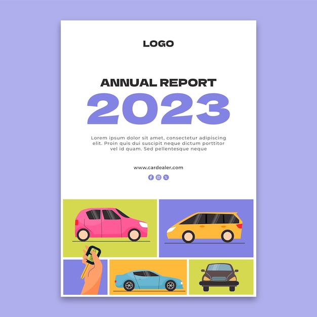 Hand drawn car dealer annual report