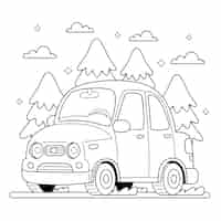 Free vector hand drawn car illustration