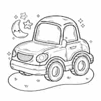 Free vector hand drawn car illustration