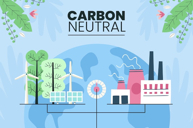 Illustrazione neutra di carbonio disegnata a mano