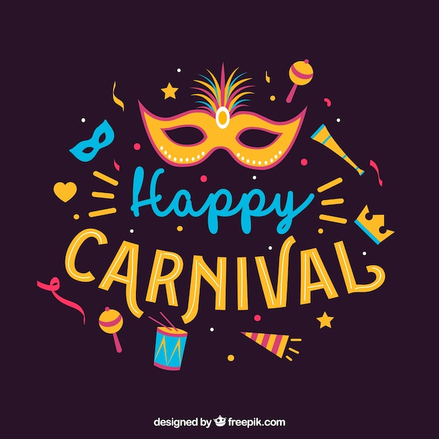 Hand drawn carnival background