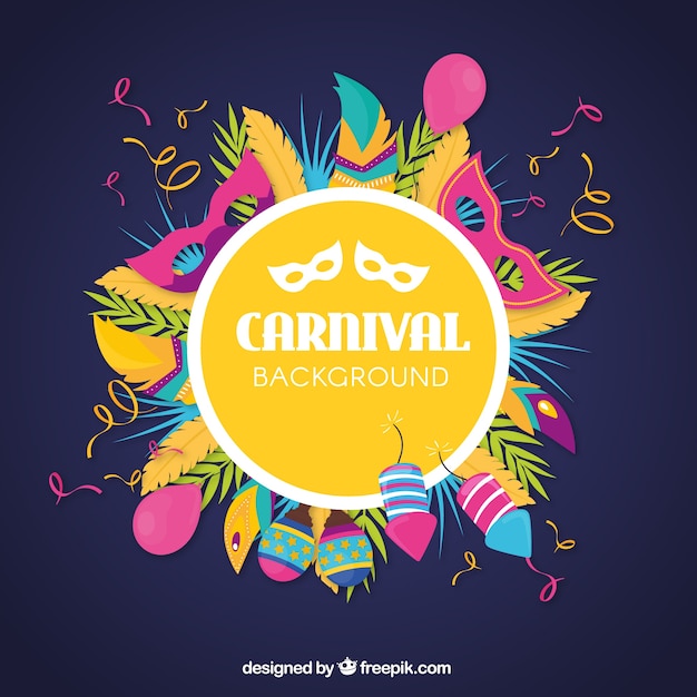 Hand drawn carnival background