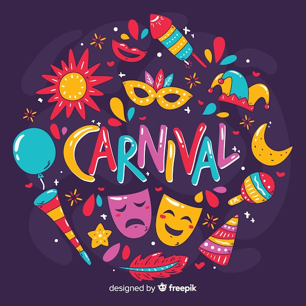 Hand drawn carnival background