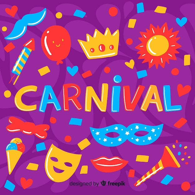 Hand drawn carnival background