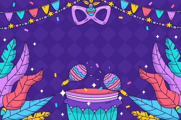 Free vector hand drawn carnival background