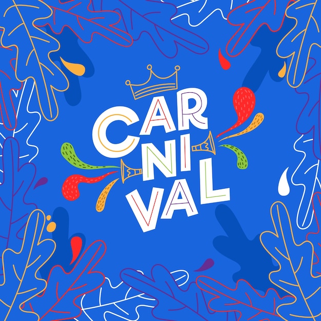 Hand drawn carnival concept