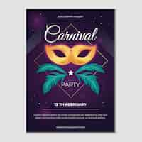 Free vector hand drawn carnival party poster