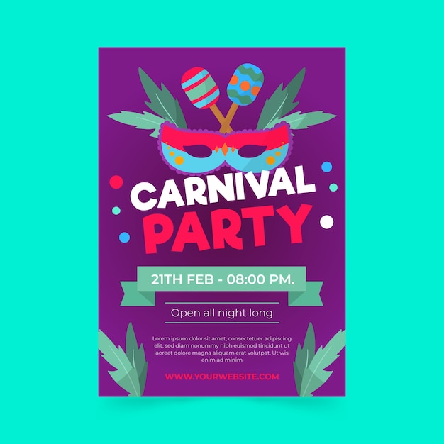 Hand drawn carnival party poster