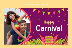 Нарисованная рукой миниатюра карнавала на youtube