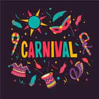 Free vector hand drawn carnival