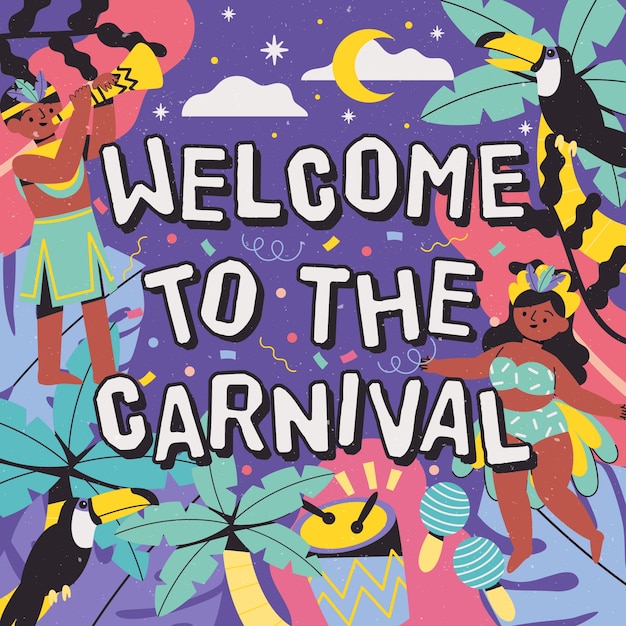 Free vector hand drawn carnival