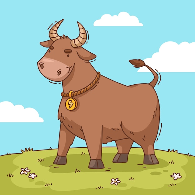 Free vector hand drawn cartoon animal illustration