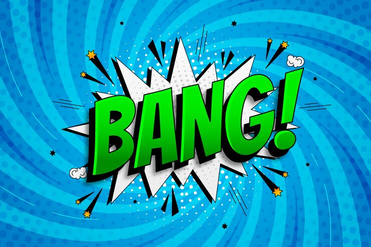 Free Vector hand drawn cartoon bang background