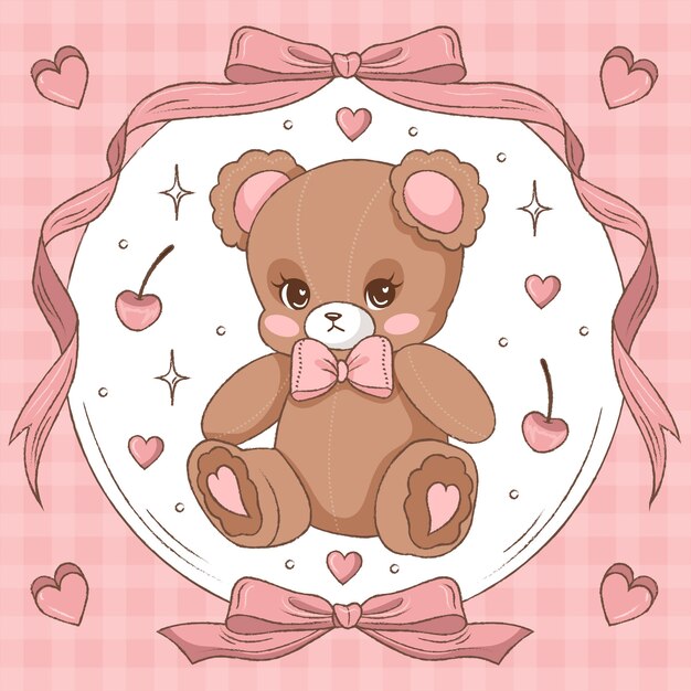 Free Vector hand drawn cartoon bear illustration
