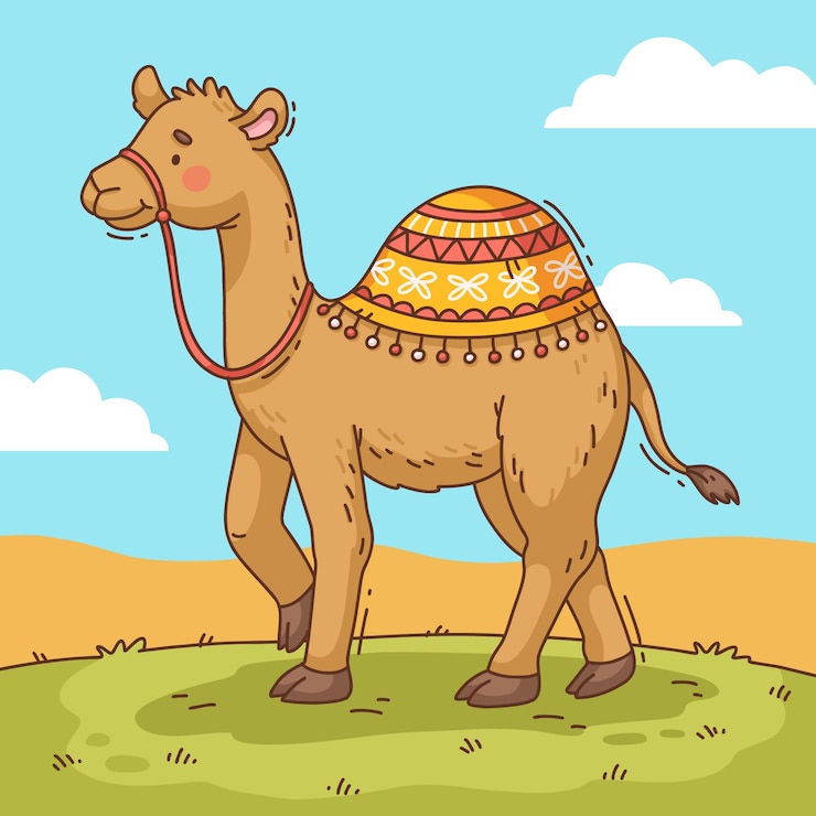 Free Vector hand drawn cartoon camel illustration