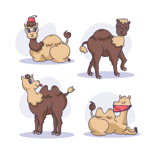 Free vector hand drawn cartoon camel illustration