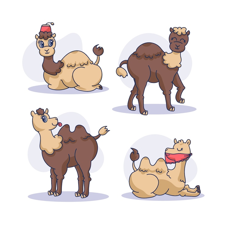Free Vector hand drawn cartoon camel illustration