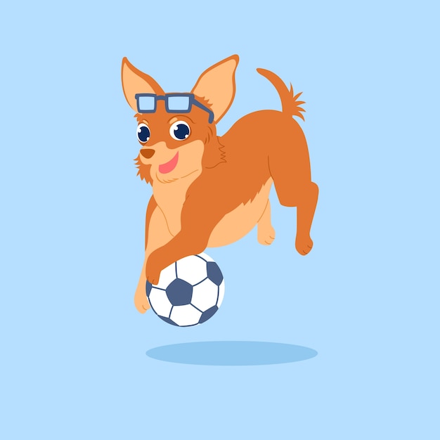 Free vector hand drawn cartoon chihuahua illustration