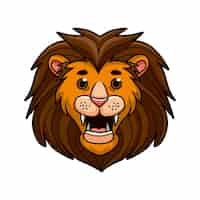 Free vector hand drawn cartoon lion illustration