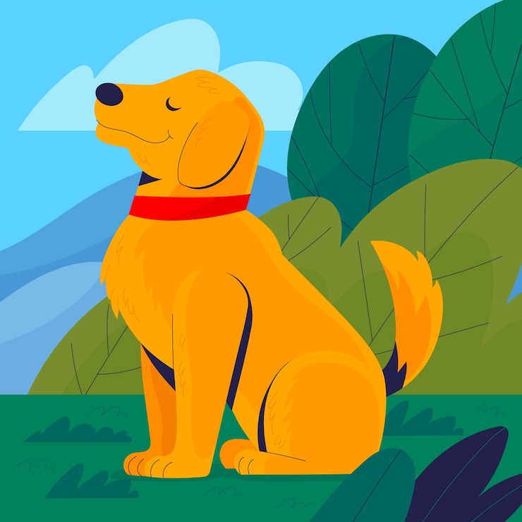 Free Vector hand drawn cartoon puppy illustration