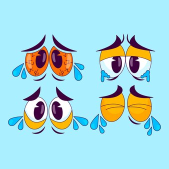 Free Vector  Hand drawn sad emoji illustration