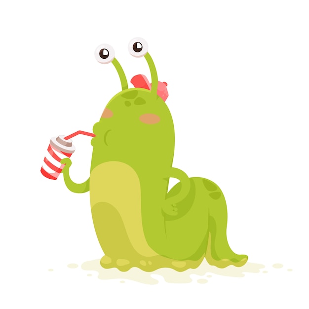 Free vector hand drawn cartoon slug illustration