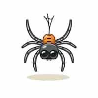 Free vector hand drawn cartoon spider illustration