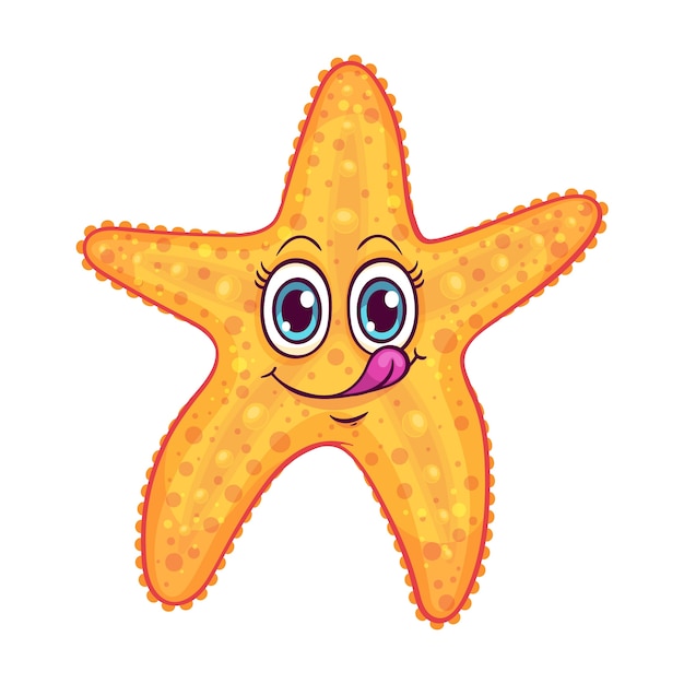 Free vector hand drawn cartoon starfish illustration