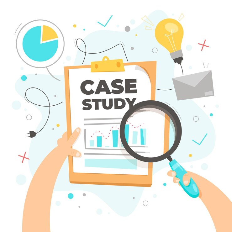 Hand drawn case study illustration