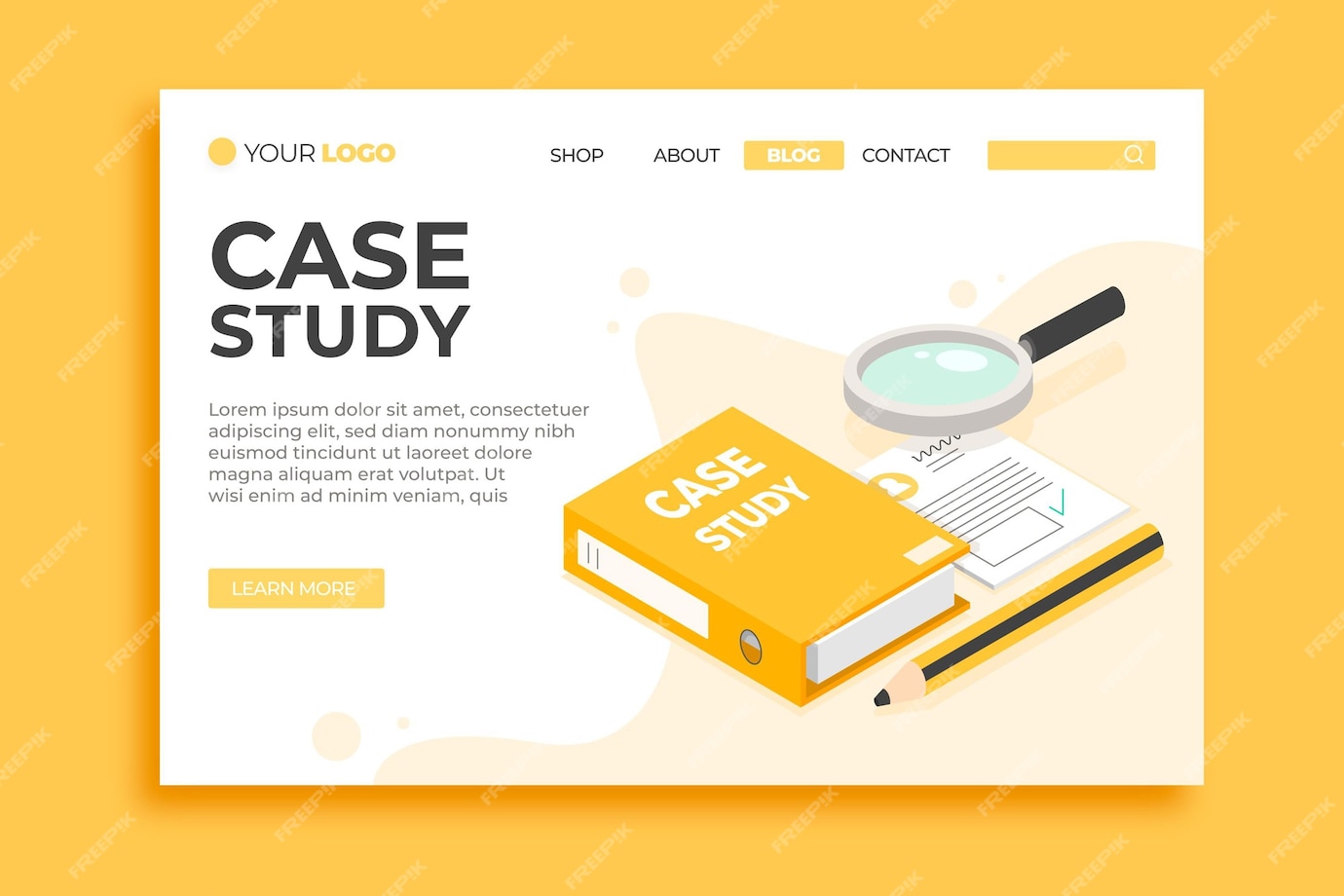 case study landing page design