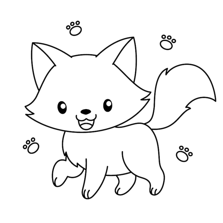 Free Vector hand drawn cat outline illustration
