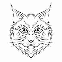 Free vector hand drawn cat outline illustration