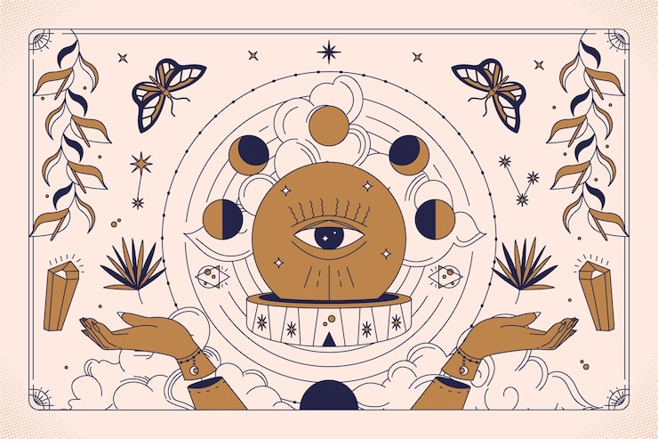Free Vector hand drawn celestial background
