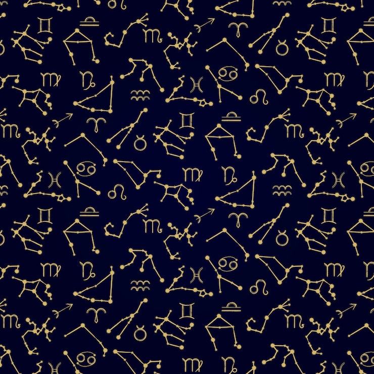 Free Vector hand drawn celestial pattern