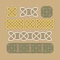 Free vector hand drawn celtic borders design