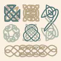 Free vector hand drawn celtic borders ornament collection