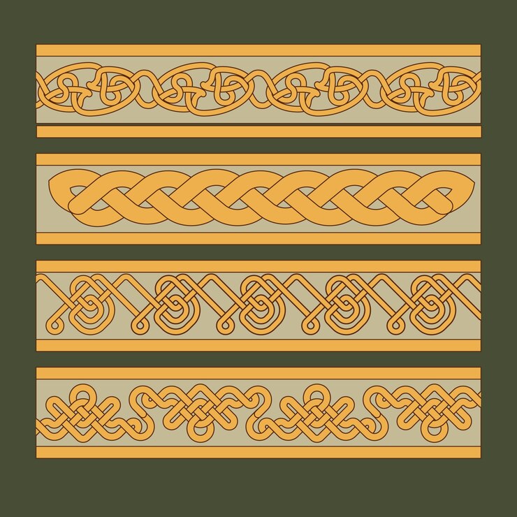 Free Vector hand drawn celtic frame design