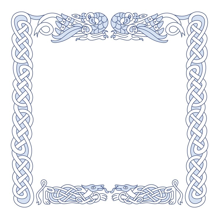 Free Vector hand drawn  celtic frame design