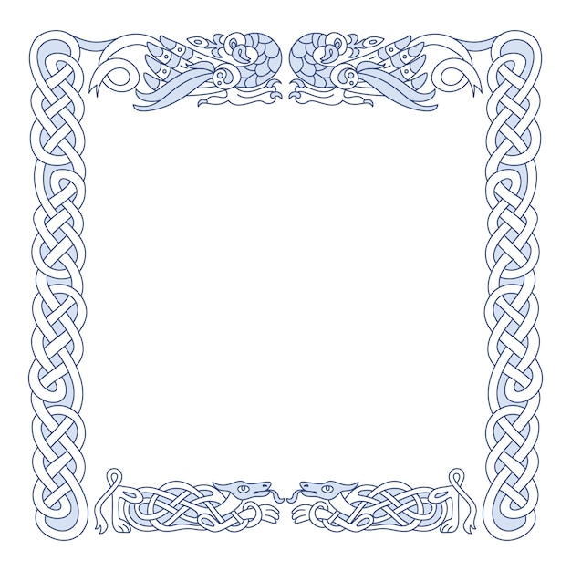 Hand drawn  celtic frame design